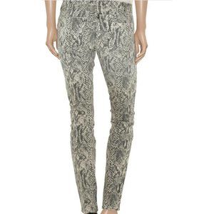 Current/Elliott  The Ankle Printed Low-Rise Jeans